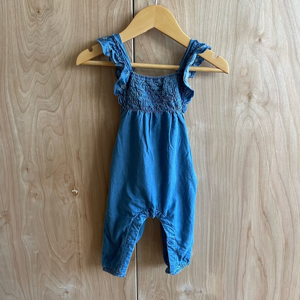 Zara denim overalls.